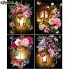 5D DIY фонарь и цветок вышивка крестиком стразы Алмазный рисунок вышивка мозаика домашний декор