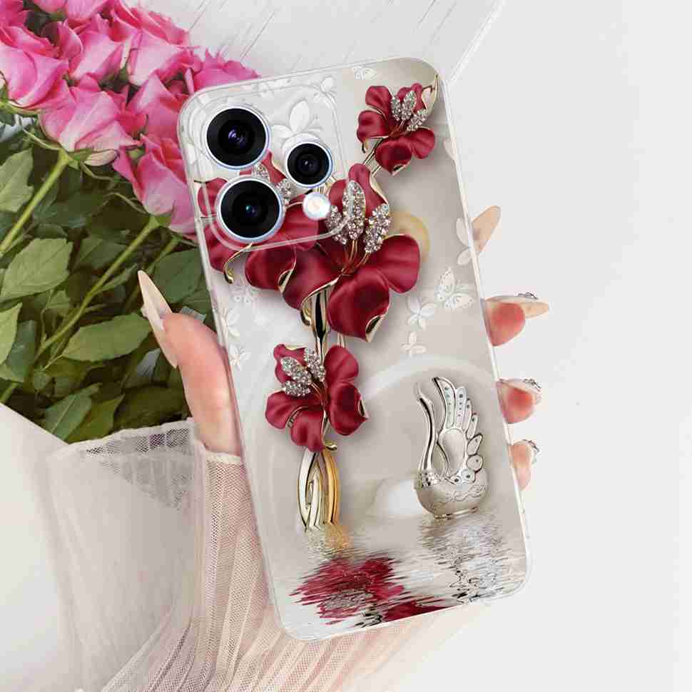 Чехол для Oppo Reno15 5G, цветной, с цветами, из мягкого силикона, задняя крышка для Oppo Reno15 Reno 15 5G CPH2825, корпус телефона, Fundas