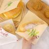 100 шт. Упаковка для выпечки пончиков, пекарни, еды, крафт-пакет, маслостойкая бумага для жареного хлеба, сэндвичей, сладкая обертка