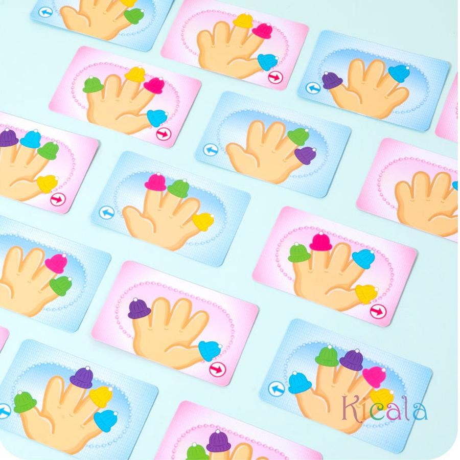 Детские наперстки для пальцев, подбор цветов, игры Монтессори, тренировка когнитивного мышления правой и левой руки, развивающие игрушки, подарки