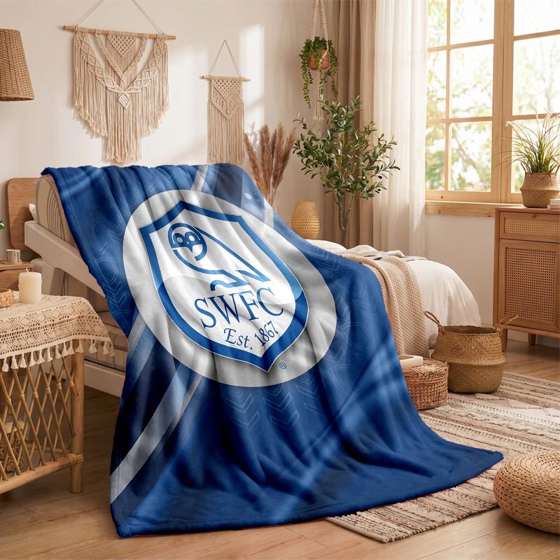 Флисовое одеяло в тематике Sheffield Wednesday Уютное мягкое плюшевое одеяло для спальни, дивана, путешествий