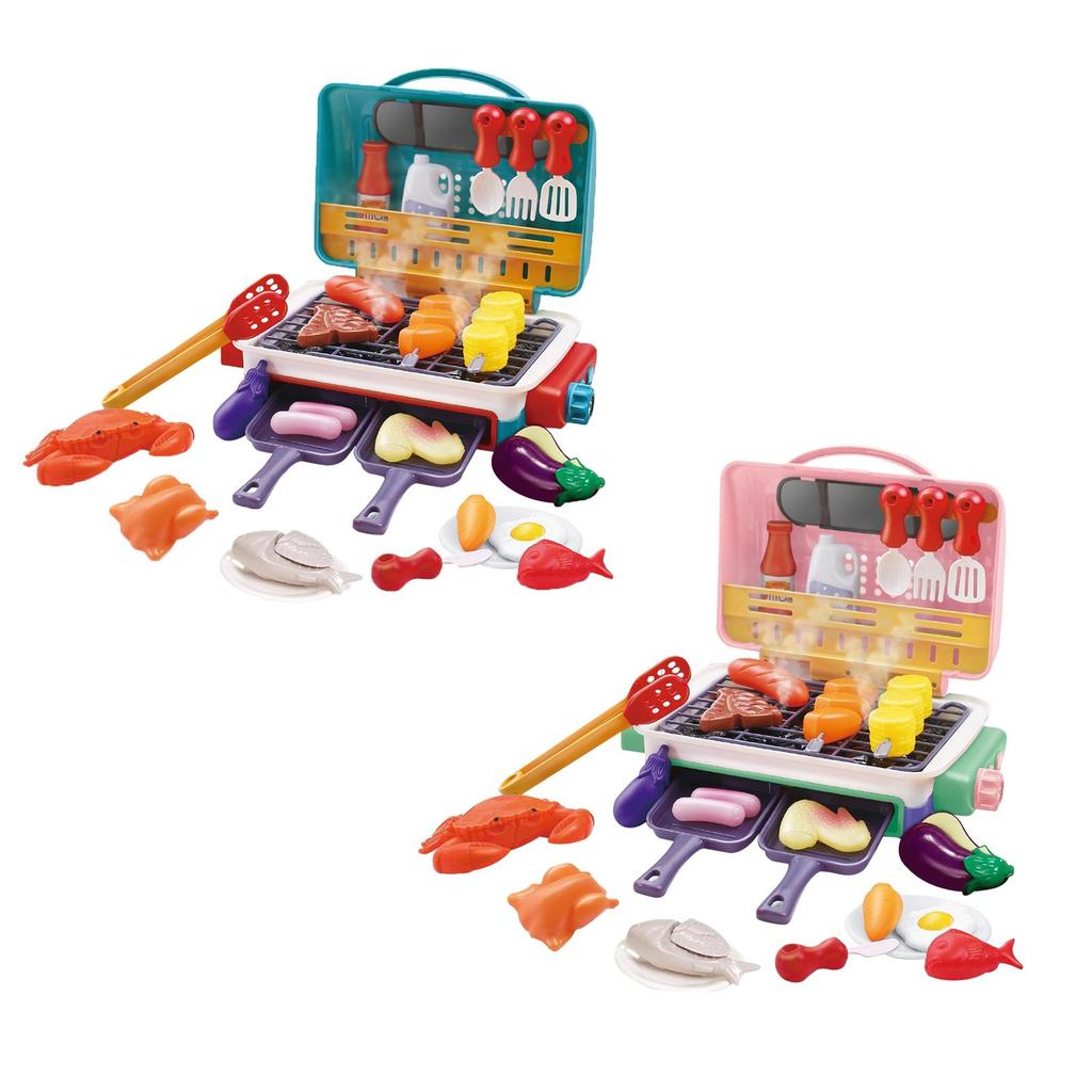 Kids BBQ Grill Toys Realistic Kids Kitchen Playset for Game Favor Gift