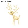 Christmas Copper Brooches Christmas Deer Fawn Shape for Women Men Coat Scarf Suit Hijiab Pins