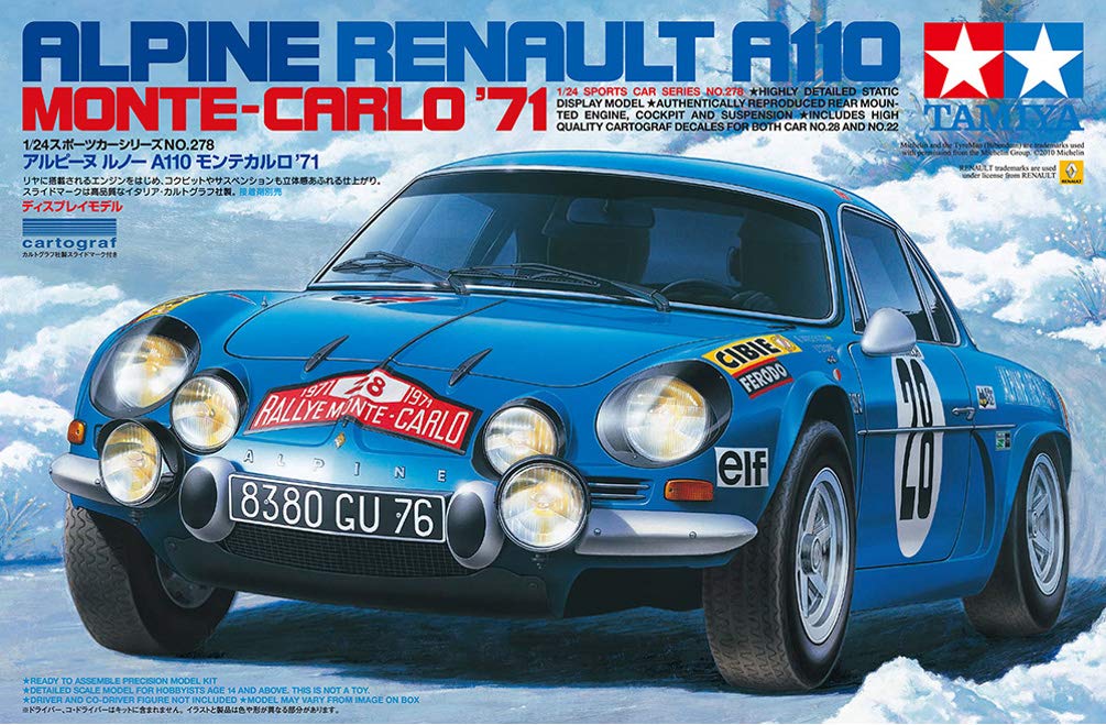Tamiya Спортивный автомобиль серии Alpine Renault A110 Monte Carlo 1971 Пластиковая модель 24278 1/24 № 278
