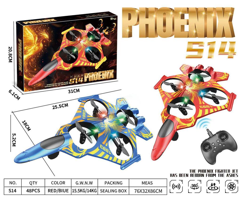 LED Hover Drone - Remote Control, Flip Capabilities, Four-Axis, Fixed-Height Mini Aircraft