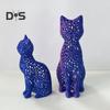 Полая статуэтка кошки, коллекционная 3D-печатная фигурка кошки, украшение для домашнего офиса, настольный котенок, рождественский подарок для любителей кошек
