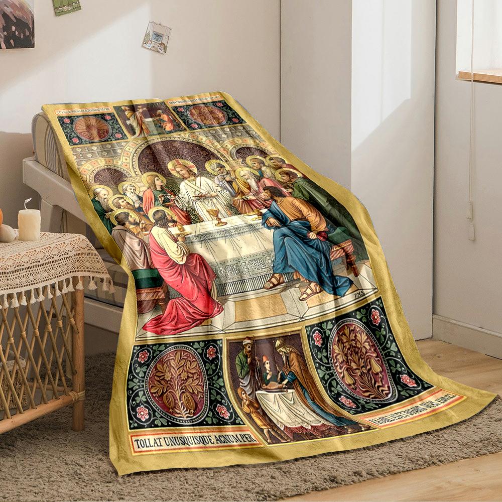The Last Supper Religious Art BlanketFlannel blanket for bedroom, living room, sofa, and nap