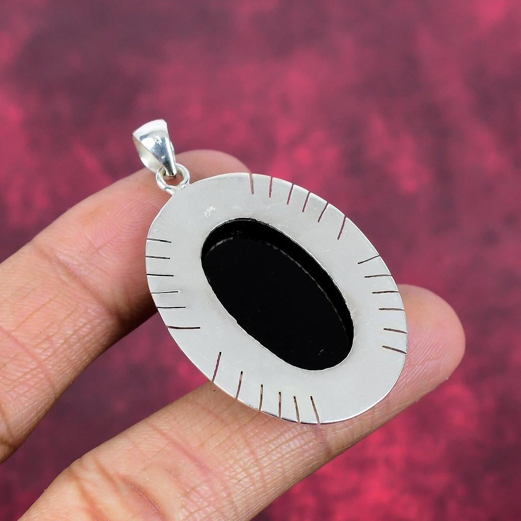 Black Onyx Jewelry, 925 Solid Sterling Silver Pendant Handmade Gemstone Jewelry, Gifts For Wife Brand New Pendant