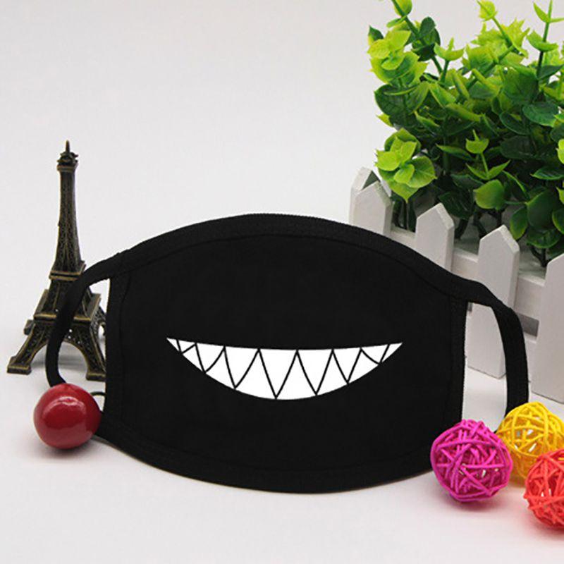 Fashion Women Men Face Masks Pattern Solid Black Mask Half Face Mouth Muffle