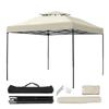 modern deco tarp tent one touch UV cut processing steel Comes with storage case (3m, sand beige)
