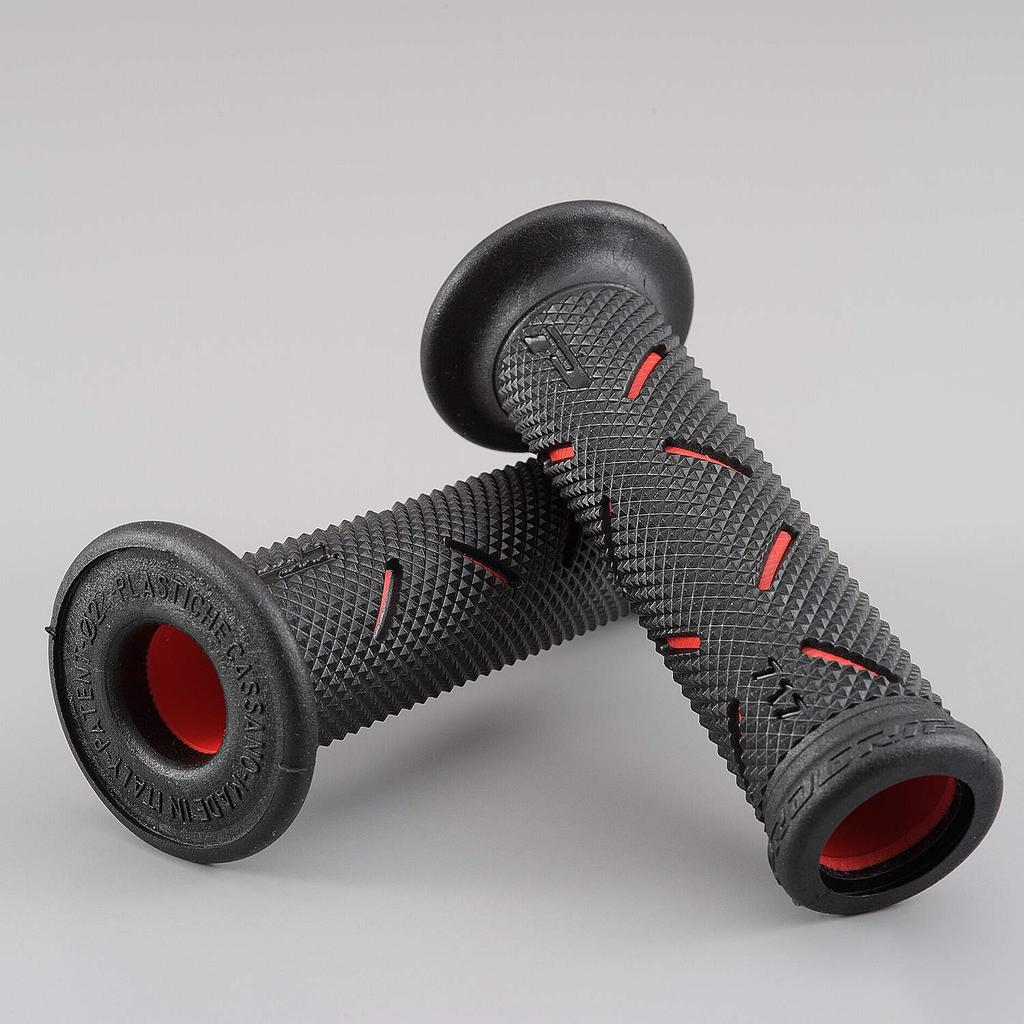 Daytona PROGRIP Motorcycle for Handlebar 717 98037 Grips, 122mm, 22.2mm Diameter, Anti-Vibration Gel, Type, Red,