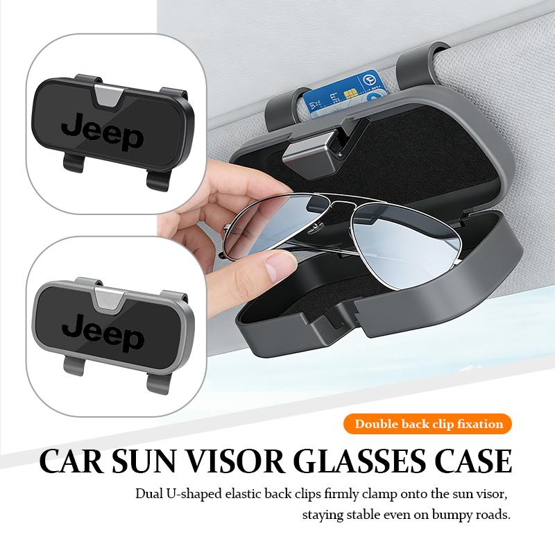 Car Eyeglass Protective Case Anti-Dust Storage Accessories For Jeep Compass Renegade Cherokee Wrangler JK Patriot Liberty AMT1