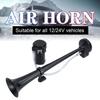 Комплект воздушного звукового сигнала для электропоезда с компрессором, сверхгромкий, водонепроницаемый, простая установка, громкоговоритель для грузового автомобиля, автомобиля, внедорожника, комплект воздушного звукового сигнала
