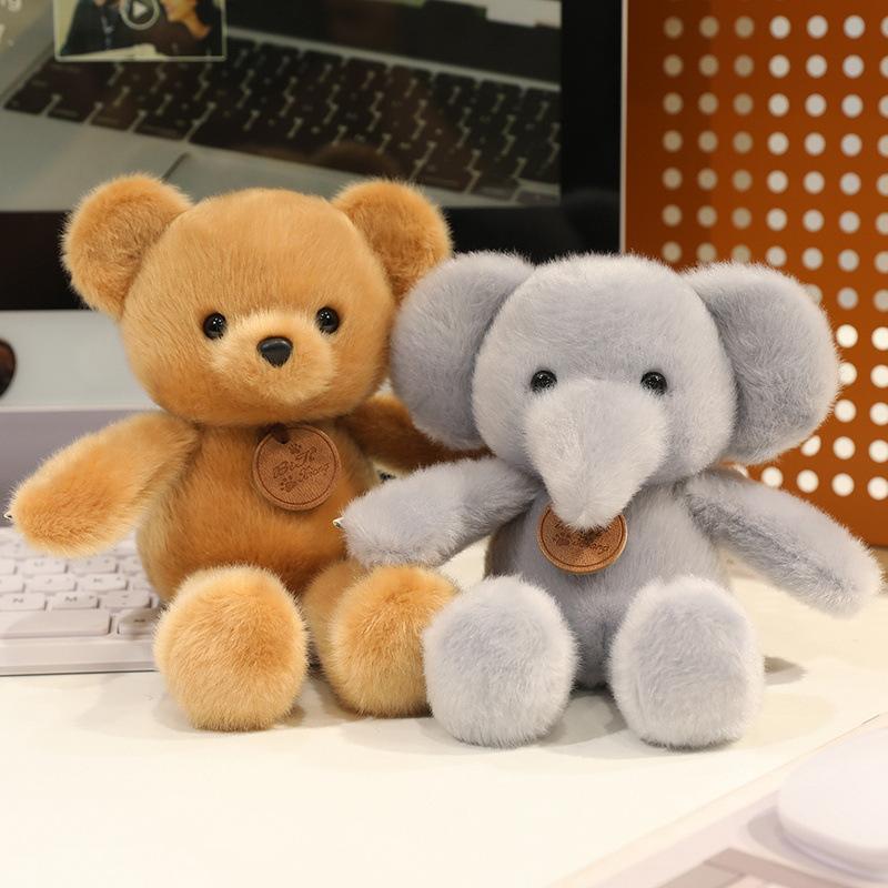 Cute little animal rabbit cat doll plush toy bear dinosaur doll children soothing rag doll