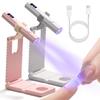 With LCD Display Nail Lamp Stand Set 2 In 1 Phone Bracket Set Handheld Straight Lamp