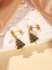 High-End Christmas Series Stainless Steel Earrings - Versatile Gift and Decoration