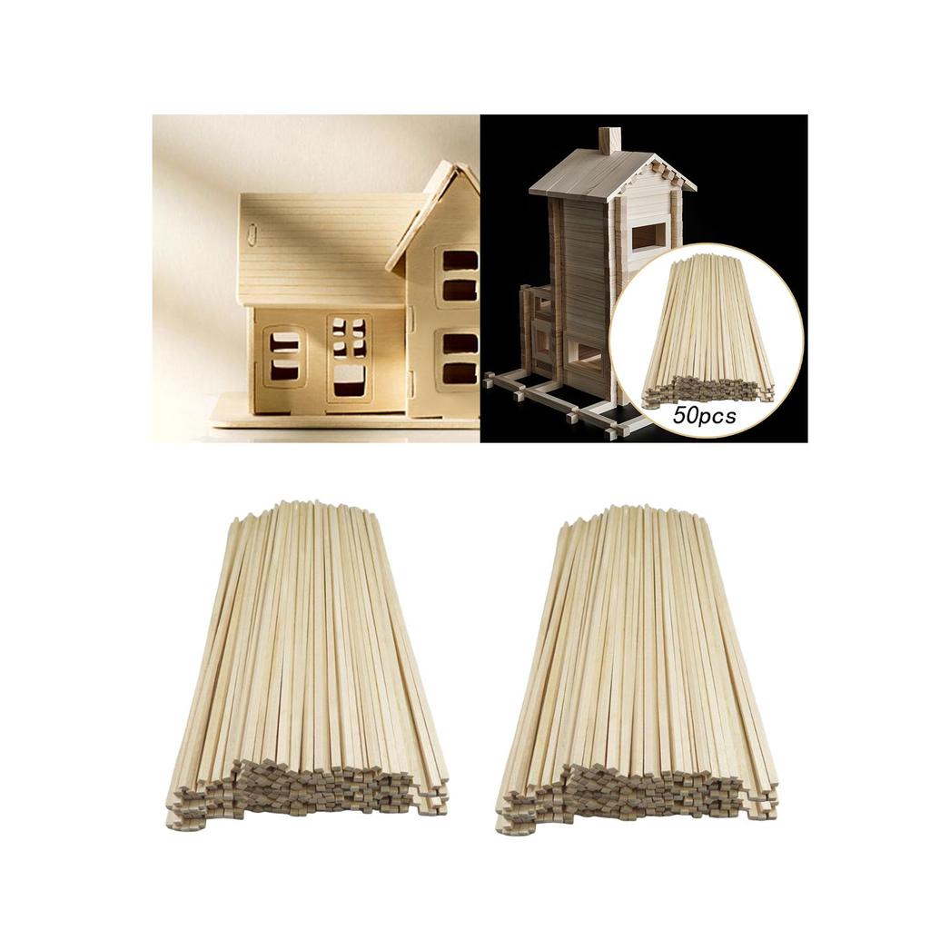 50 Count Wood Sticks for Crafting Projects