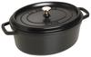 Staub Cocotte Oval Black большой эмалированный горшок ручной работы, совместимый с IH, японский La Cocotte Oval "Pico 41 см" [Авторизованный продукт] 40509-509