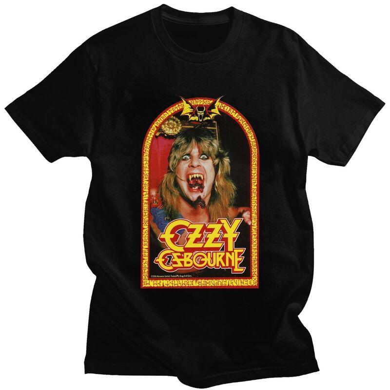 Мужские футболки Ozzy Osbourne в стиле хэви-метал и рок, из чистого хлопка, летние, с графическим принтом...