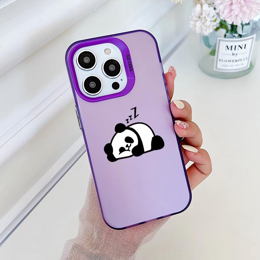 Мягкий чехол для телефона iPhone 14 15 16 Plus 11 12 13 Pro Max 16e Милый мультяшный панда