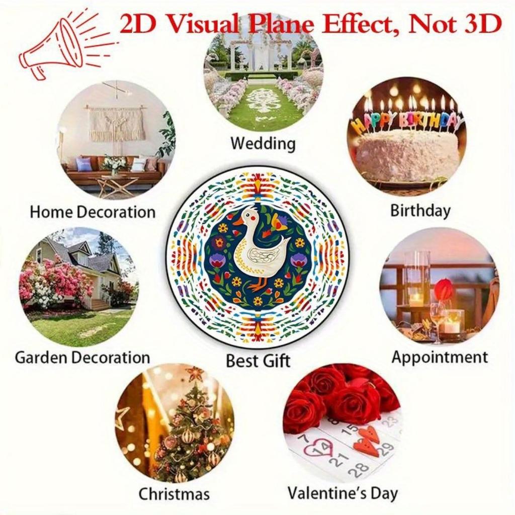 Duck and Floral Metal Wind Spinner Hanging Wind Chime for Garden Decoration No Electricity Needed Easy To Install Indoor Outdoor