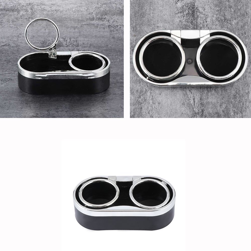 Dual Hole Universal Auto Drink Bottle Holders with 2 Pull Rings Adhesive Mount Cup Holder