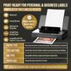 30 Glossy Sticker Sheets 8.5 x 11, Printable Glossy High Resolution Paper for Inkjet Printer (Dyes or PIGMENTS), Papel Adhesivo Brillante Waterproof