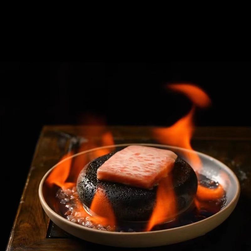 Креативная керамическая обеденная тарелка, вулканический камень, нагревательная посуда, суши-тарелка, ресторан, молекулярная кухня, специальная посуда