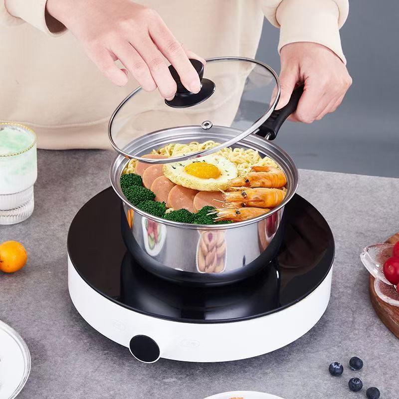 Мини-кастрюля из нержавеющей стали для молока и супа с пароваркой для детского питания, подходит для индукционных плит