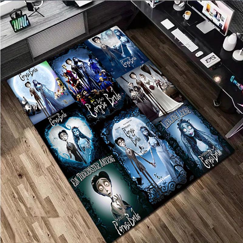 1Pc Corpse Bride Print Rug - Computer Chair Area Rug home decoration Carpet For Living Room Bedroom Flooring Mat