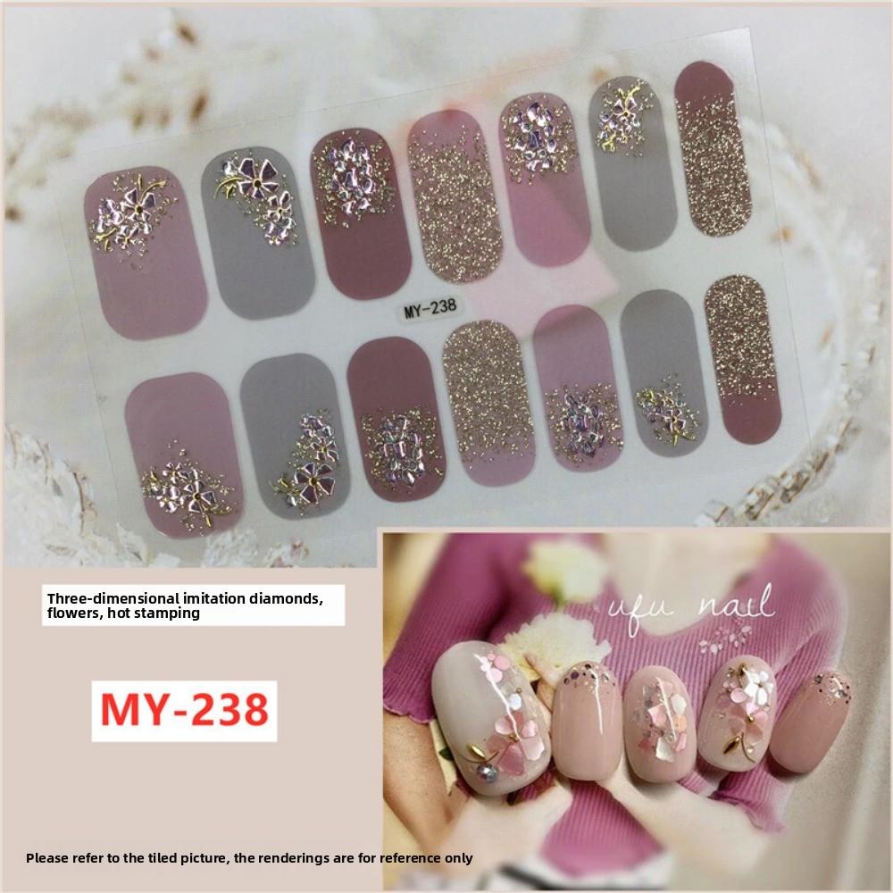 Трехмерная водонепроницаемая самоклеящаяся пленка для гель-лака, не требующая запекания, полная наклейка, европейская и американская сексуальная пленка для ногтей, бумага для ногтей