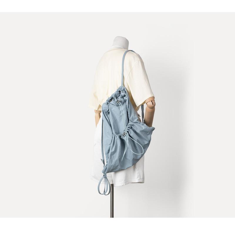 IELGY Harajuku Casual Neutral Wind Lightweight Texture Breathable Double Shoulder Nylon Backpack