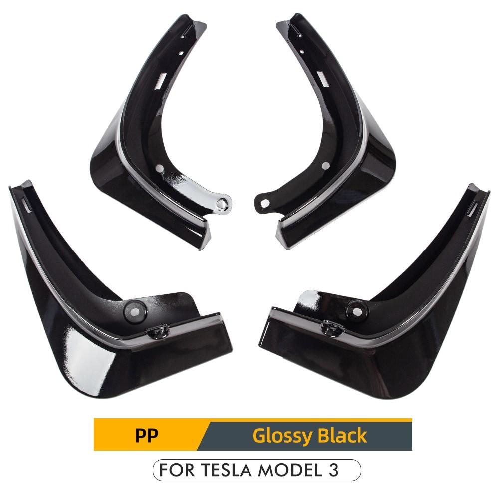 4 шт./компл. автомобильные брызговики новой энергии для Tesla Model 3 Model Y Fender матовый черный углеродное волокно ABS