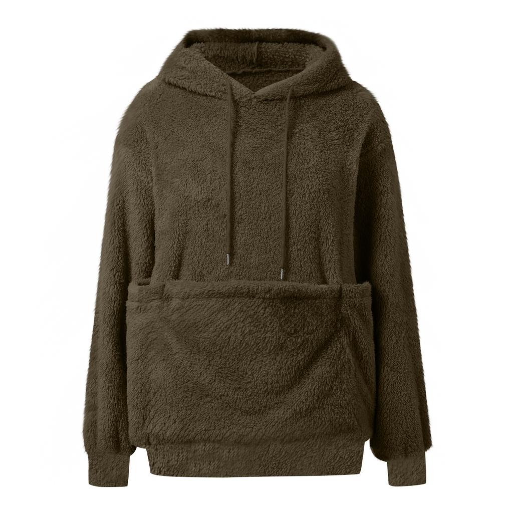 Мужская и женская унисекс модная повседневная толстовка с капюшоном, однотонная, с длинным рукавом и карманом для питомца