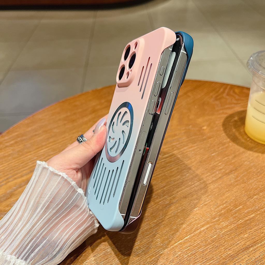 Применимо к iPhone17proMax безрамочный градиентный чехол для мобильного телефона отверстие для теплоотвода Apple 16 парный противоударный защитный чехол