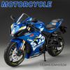 1:12 SUZUKI GSX1000R GSX250SR Motorcycle Model Toy Car Alloy Body Rubber Tires Wheel Steering Motor Models for Kids Toys Gifts