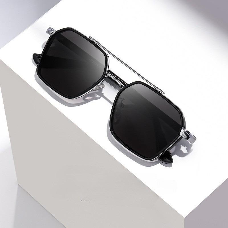 Хромированные поляризационные солнцезащитные очки UV400 Авиатор, линзы с изменяемым цветом, мужские очки для вождения с антибликовым покрытием, солнцезащитные очки для мужчин