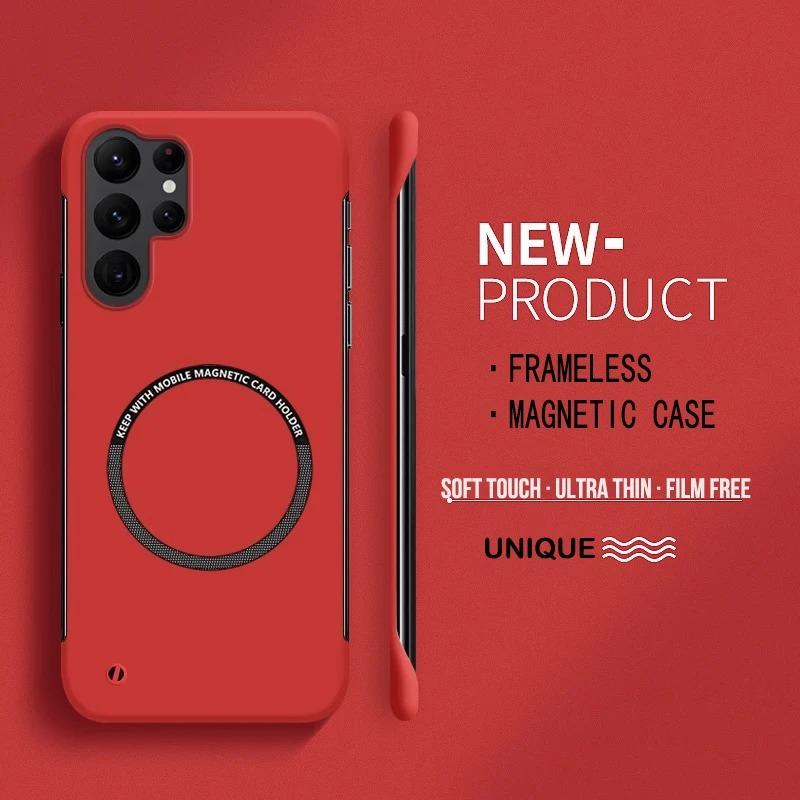 Ультратонкий жесткий ПК чехол для телефона без рамки с магнитом Magsafe для Xiaomi Redmi Note 15 14 13 Pro 12 11S 10 10S 10T Матовый сплошной чехол