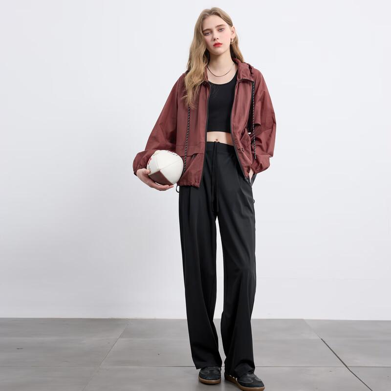 Sancai 2025 Summer Sun Protection Cooling High-Waist Straight Leg Pants