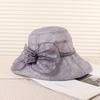 Spring and summer new retro flower mesh sun hat beach sun hat women's organza top hat