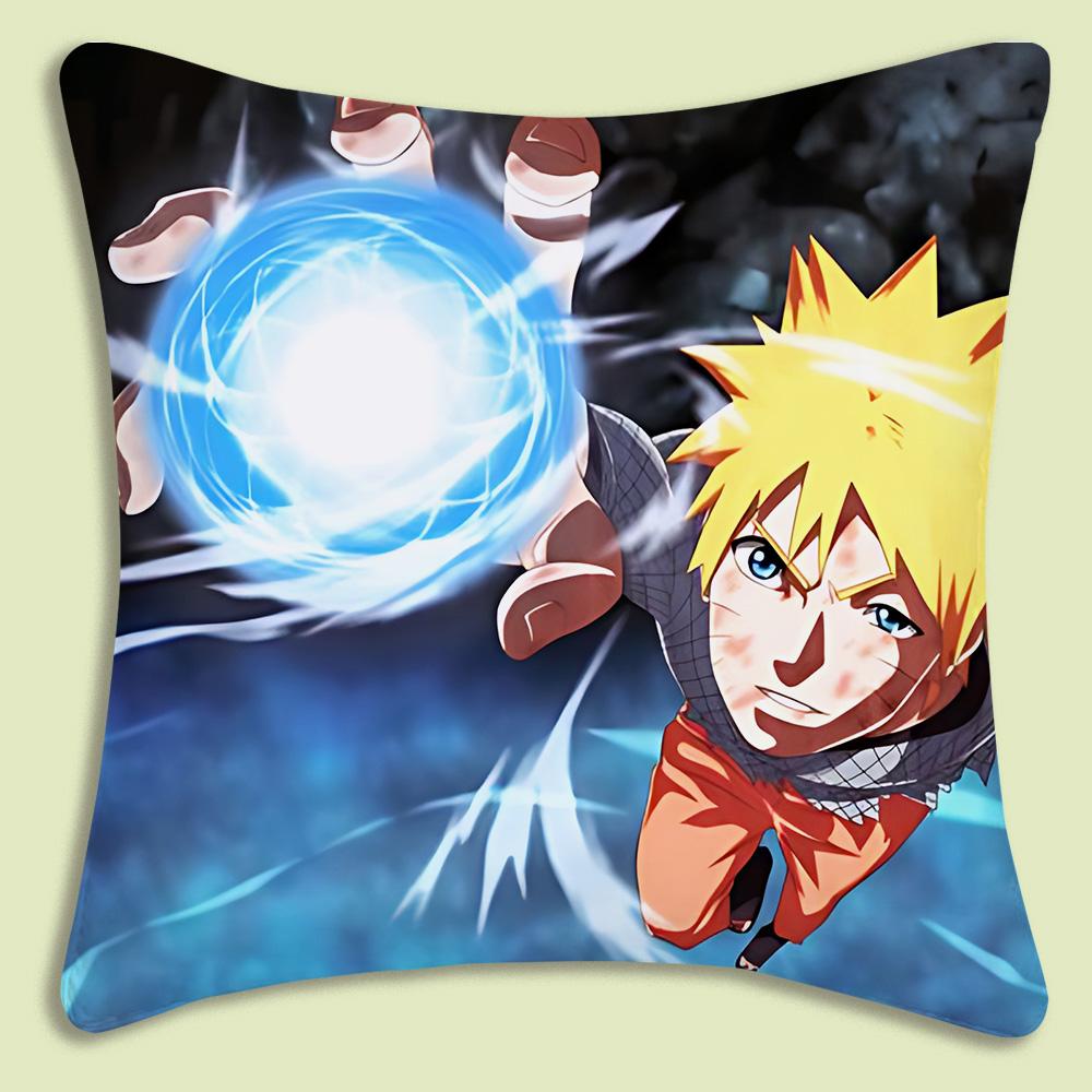 Hot Cartoon Anime Cool NNARUTOS Pillow Covers Cartoon Sofa Decorative Home Doublesided Printing Short Plush Cute Cushion Cover