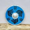 60.96 Cm Hand-Carved Blue Dragon Viking Medieval Shield Wall Decor Gift