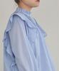 Titibait Pin Tuck Design Ruffle Blouse AFXP4300 Small Blue Women's