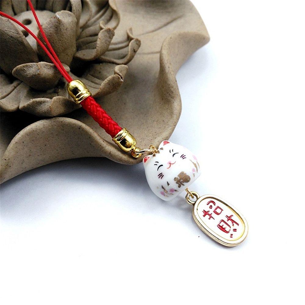 Keychain Lanyard Hang Lucky Cat Bag Accessories Phone Straps Phone Key Strap