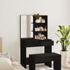 Dressing Table with Black Mirror 74.5x40x141 Cm