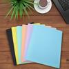 Plastic File Folders with Pockets - (5 Pack, Assorted Colors) Heavy Duty 3 Hole Two Pocket Folder with Pockets 3 Prong Folders A4 Letter Size Colored