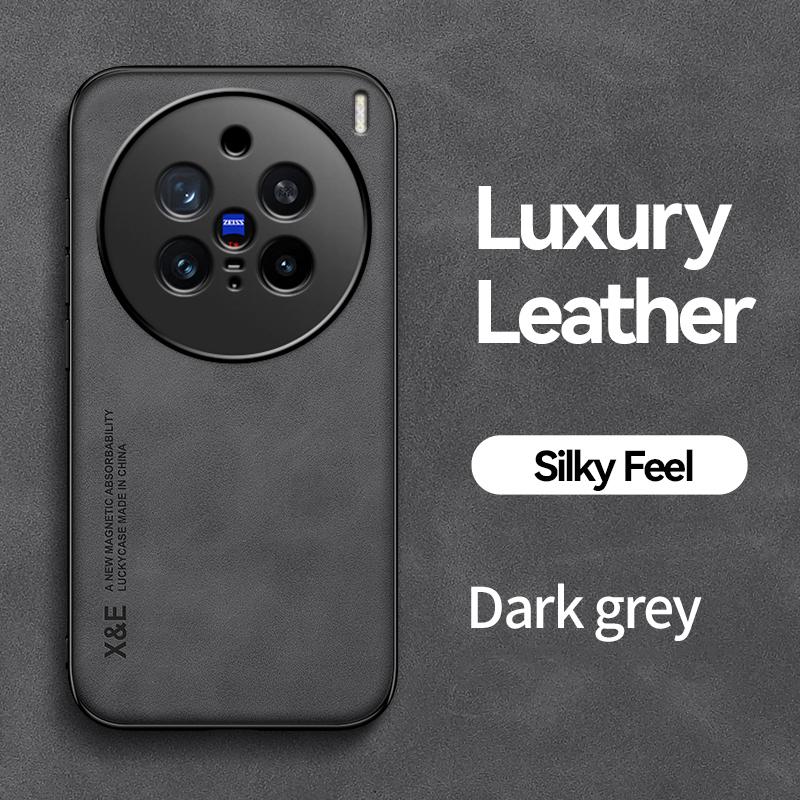 KEYSION Роскошный ретро чехол из искусственной кожи для VIVO X200 X200 Pro 5G Мягкий силиконовый + противоударный чехол для телефона из ПК для VIVO X200 Pro