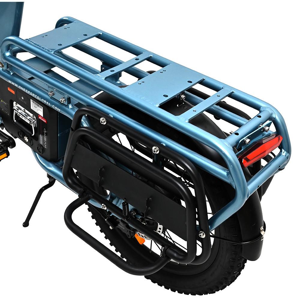 ONESPORT OT01 Cargo Electric Bike With Seat 650W Motor 48V27Ah Battery Outdoor EBike 20-inch Road Tire Electric Bicycle