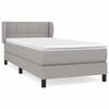3126221 vidaXL Divan Bed with Mattress Light Grey 100x200cm Fabric