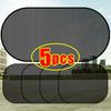 1/5PCS Car Window Sunshade Cover Sun UV Protection Auto Front Rear Black Window Curtain Side Glass Mesh Sunshades Accessories